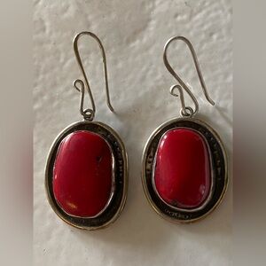 Sterling & Coral Earrings